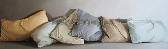 Pillows. Acrylic on Canvas. 64x20