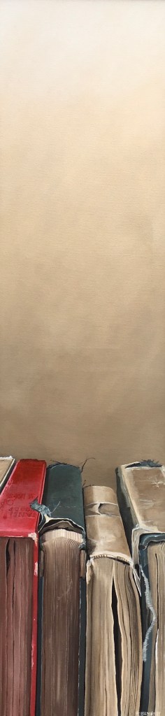 Row of Books. Acrylic on Canvas. 12”x48”. $1200