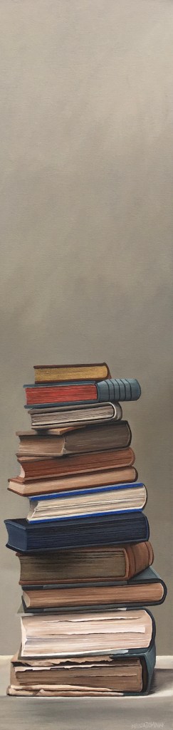 Stack of Books. Acrylic on Canvas. 12”x48”. SOLD