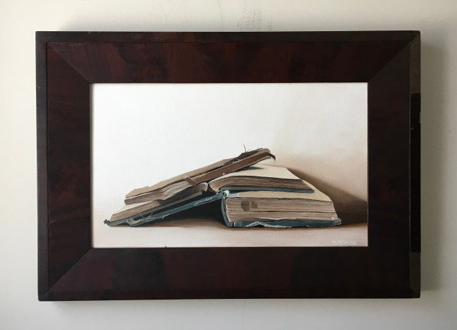 Open Books 26.5x18.5 with frame SOLD