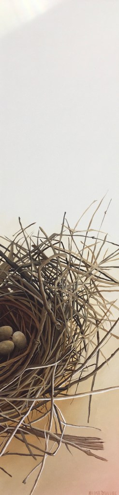 Three Eggs. 12” x 48”. $1400