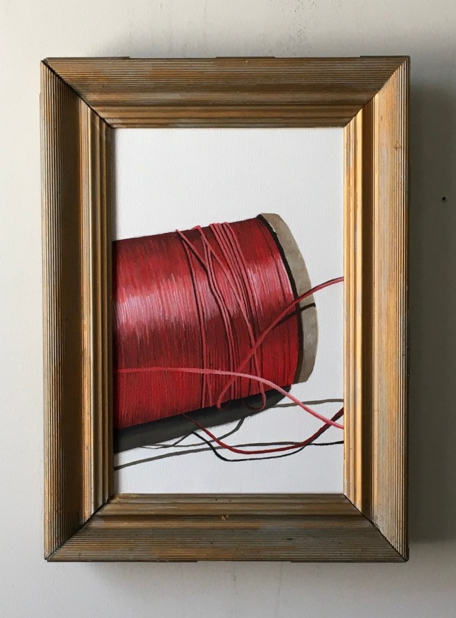 Spool of Thread. 11" x 15" with frame. $525