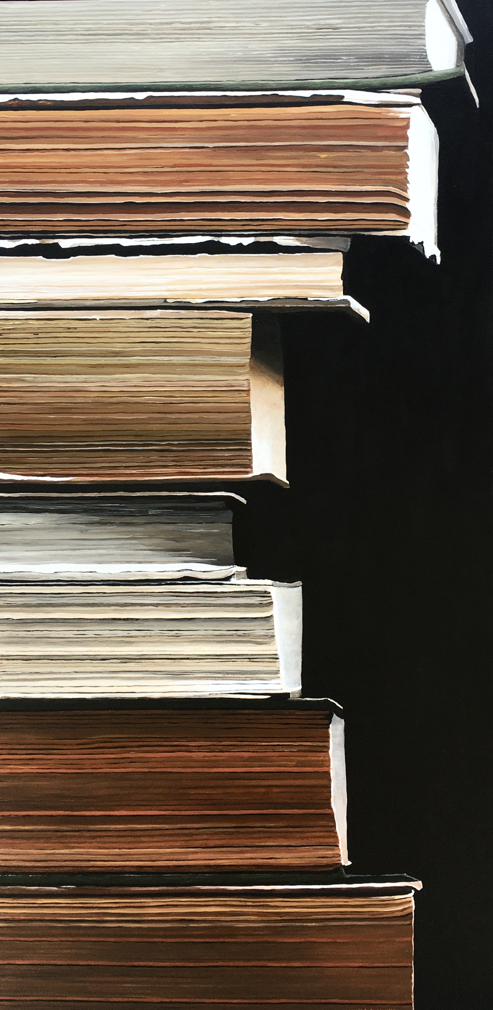 Black Book Stack Painting